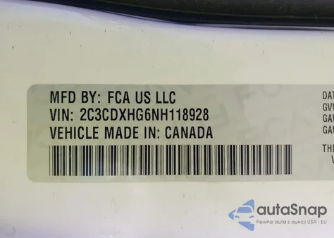 2022 Dodge Charger Gt Rwd из США, поврежденный, VIN 2C3CDXHG6NH118928